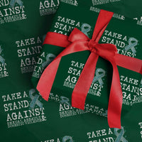 Sexual Assault Awareness Month Wrapping Paper Roll Stand Against Sexual Assault & Domestic Violence