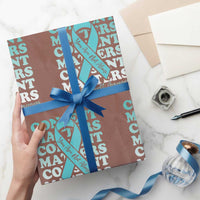 Sexual Assault Awareness Month Wrapping Paper Roll Teal Ribbon Consent Matters You Are Not Alone