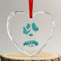 Sexual Assault Awareness Month Heart Crystal Glass Ornament I Am Reclaiming My Body My Voice My Life
