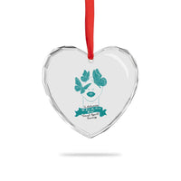 Sexual Assault Awareness Month Heart Crystal Glass Ornament I Am Reclaiming My Body My Voice My Life