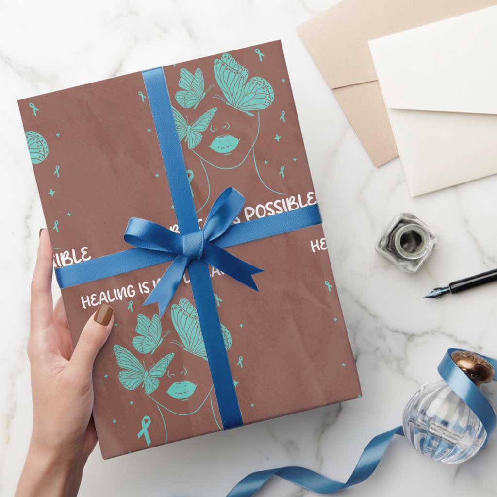 Sexual Assault Awareness Wrapping Paper Roll Healing Is Not Linear But It Is Possible