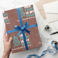 Sexual Assault Awareness Wrapping Paper Roll Her Fight is My Fight