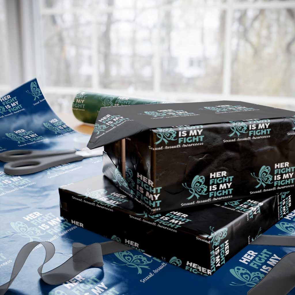 Sexual Assault Awareness Wrapping Paper Roll Her Fight is My Fight