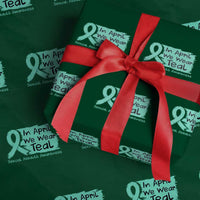 Sexual Assault Awareness Wrapping Paper Roll In April We Wear Teal