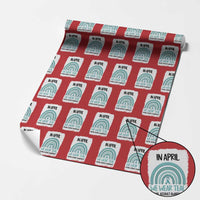 Sexual Assault Awareness Wrapping Paper Roll In April We Wear Teal Ribbon