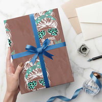 Sexual Assault Awareness Wrapping Paper Roll In April We Wear Teal Women