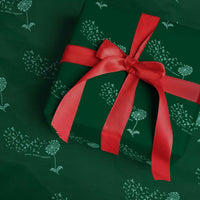 Sexual Assault Awareness Wrapping Paper Roll Teal Dandelion Ribbons