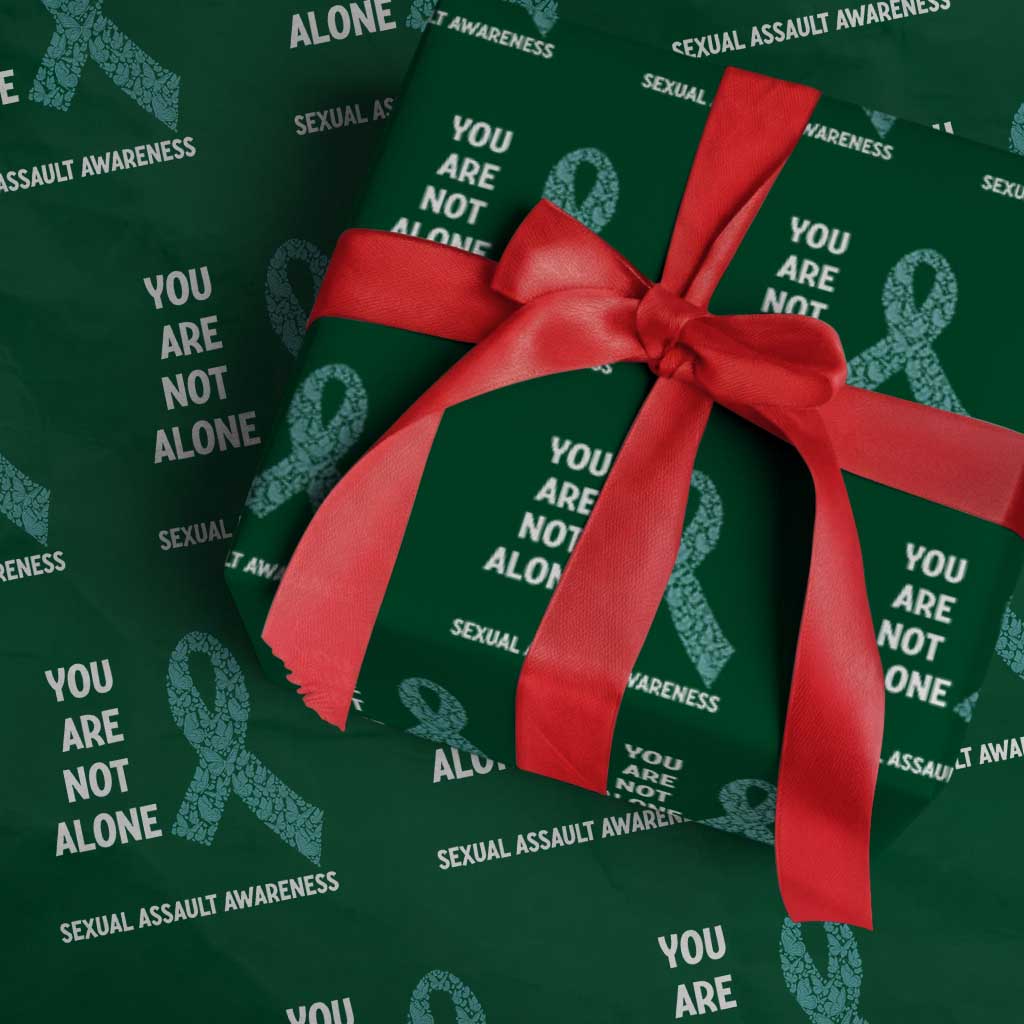 Sexual Assault Awareness Wrapping Paper Roll You Are Not Alone