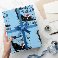 Sexy Cat Holiday Lights Womens Rights Supporter Wrapping Paper Roll Christmas Feminist Gift - Wonder Print Shop