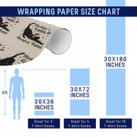 Sexy Cat Holiday Lights Womens Rights Supporter Wrapping Paper Roll Christmas Feminist Gift - Wonder Print Shop