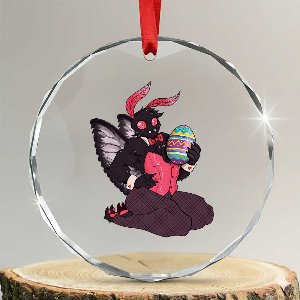 Sexy Easter Bunny Mothman Crystal Glass Ornament Cryptid Humor Gift