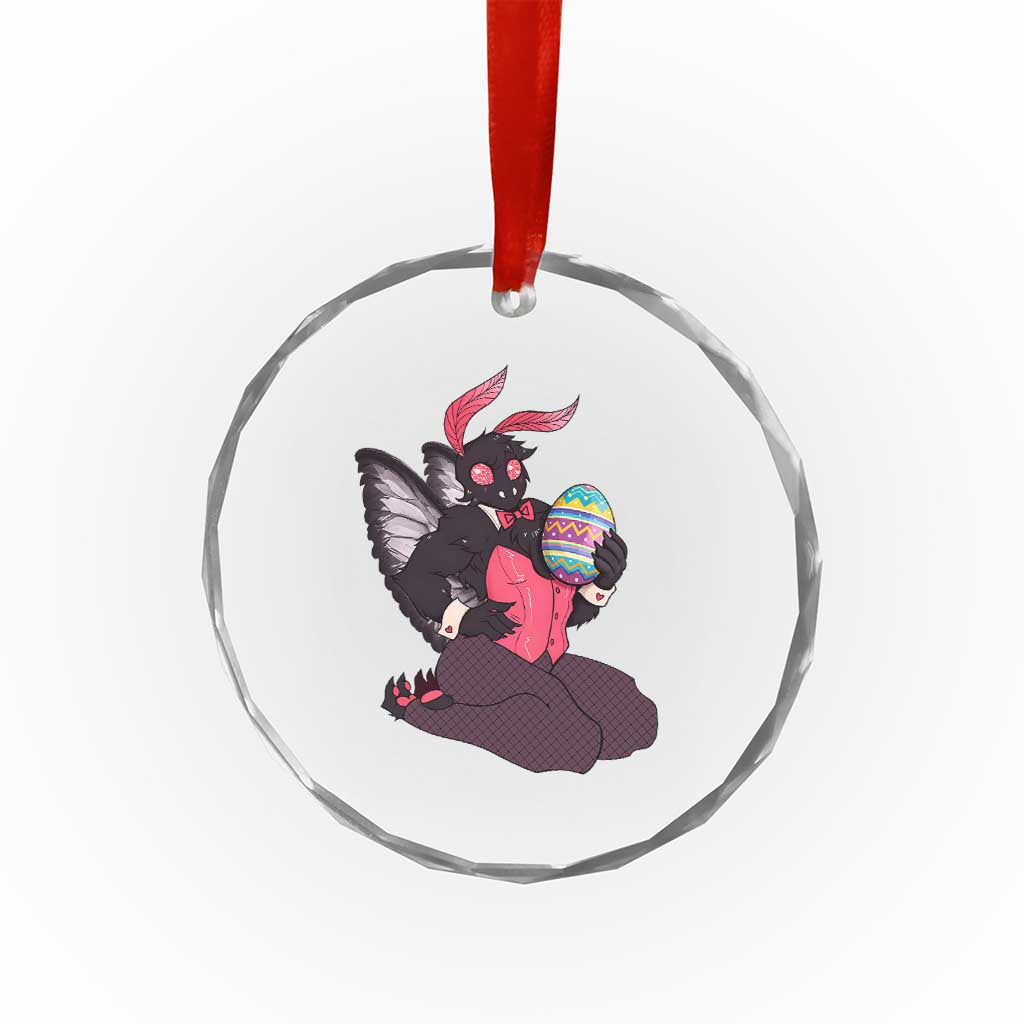 Sexy Easter Bunny Mothman Crystal Glass Ornament Cryptid Humor Gift