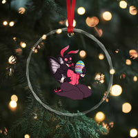 Sexy Easter Bunny Mothman Crystal Glass Ornament Cryptid Humor Gift