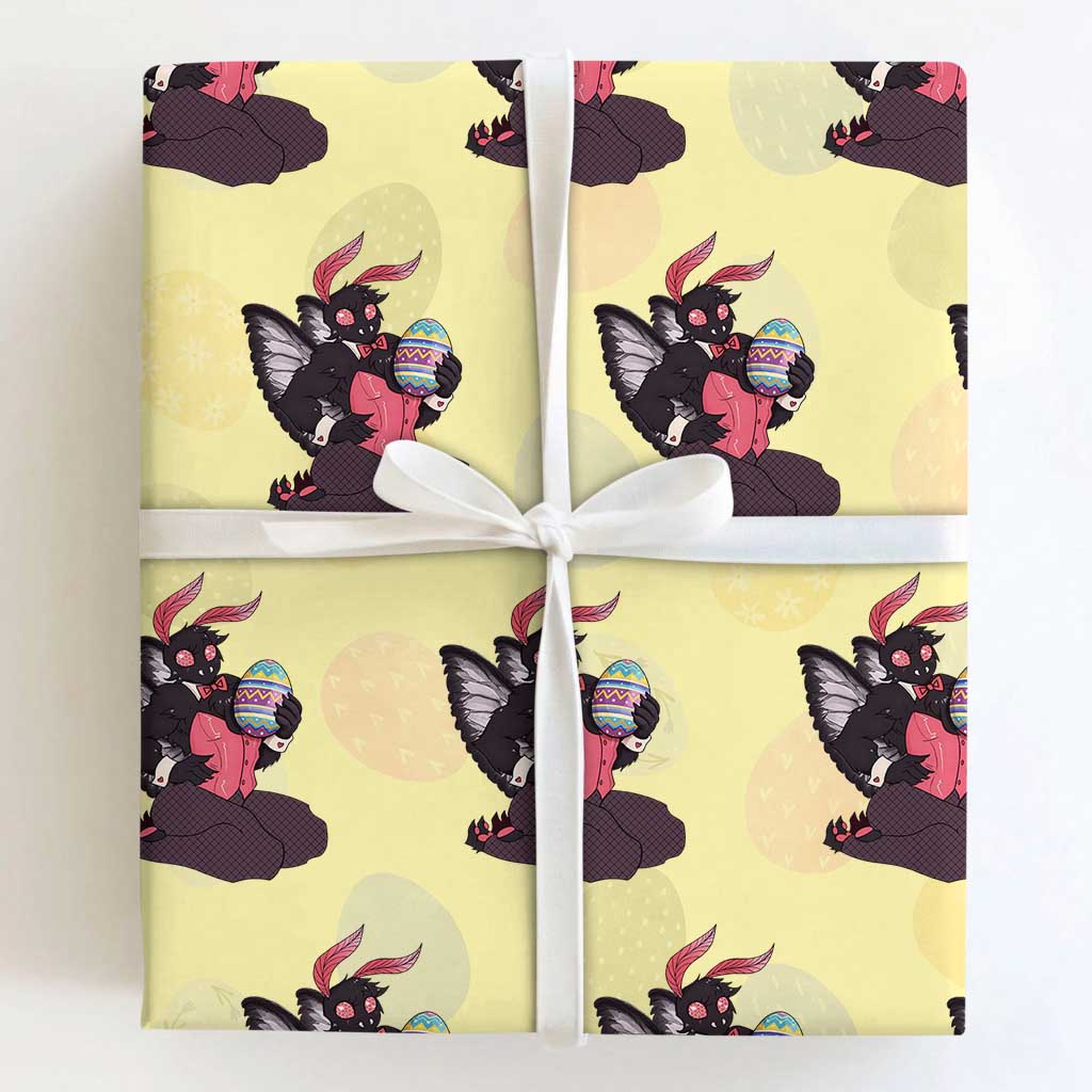Sexy Easter Bunny Mothman Wrapping Paper Roll Cryptid Humor Gift