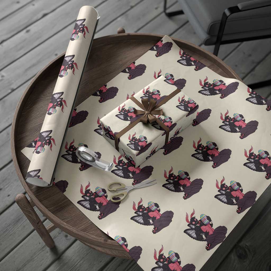 Sexy Easter Bunny Mothman Wrapping Paper Roll Cryptid Humor Gift