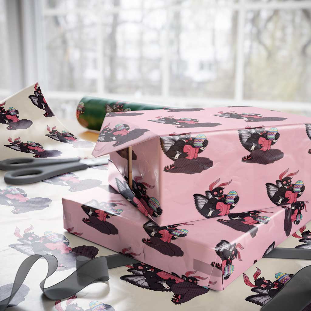 Sexy Easter Bunny Mothman Wrapping Paper Roll Cryptid Humor Gift