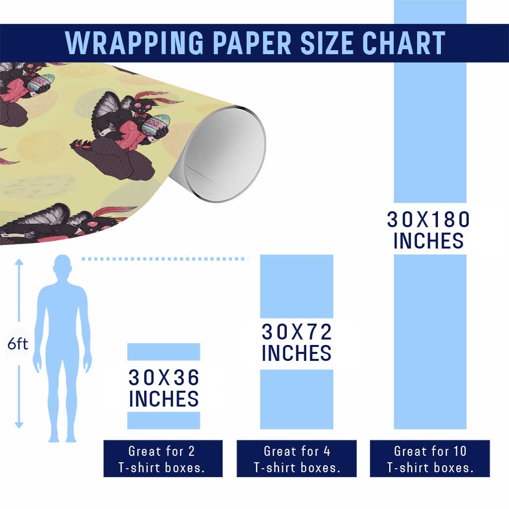 Sexy Easter Bunny Mothman Wrapping Paper Roll Cryptid Humor Gift