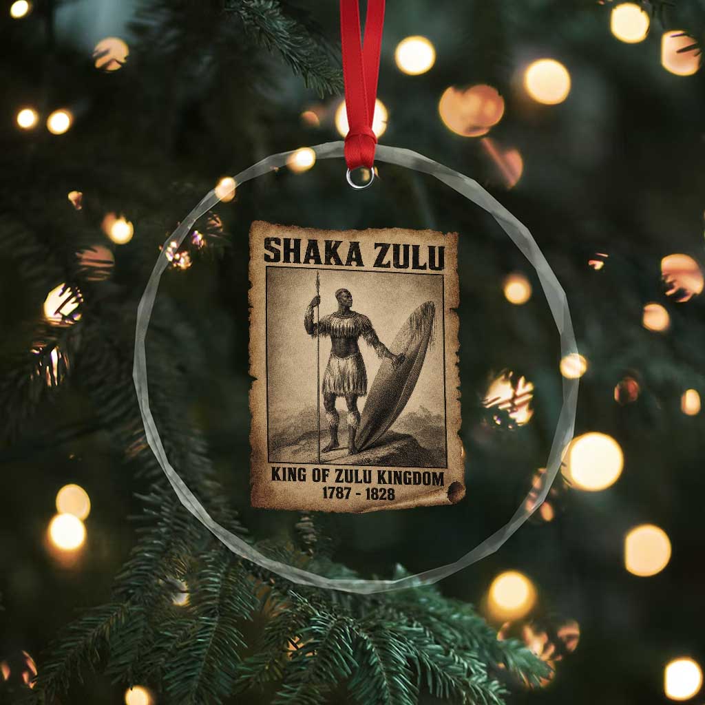 Shaka Zulu Crystal Glass Ornament King of Zulu Kingdom Indigenous African Tribe