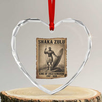 Shaka Zulu Heart Crystal Glass Ornament King of Zulu Kingdom Indigenous African Tribe
