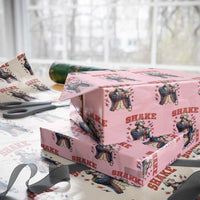 Shake Funny George Washington Patriotic Graphic Matching Wrapping Paper Roll Vintage Founding Father Distressed Stars and Lightning Bolts Dynamic Duo