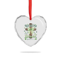 Shamrock Cross Irish St Patrick's Day Heart Crystal Glass Ornament Not Lucky Simply Blessed