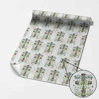 Shamrock Cross Irish St Patrick's Day Wrapping Paper Roll Not Lucky Simply Blessed