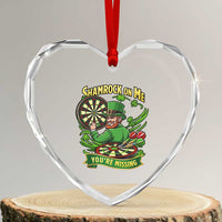 Shamrock On Me Youre Missing Heart Crystal Glass Ornament St Patricks Day Darts Player Gift