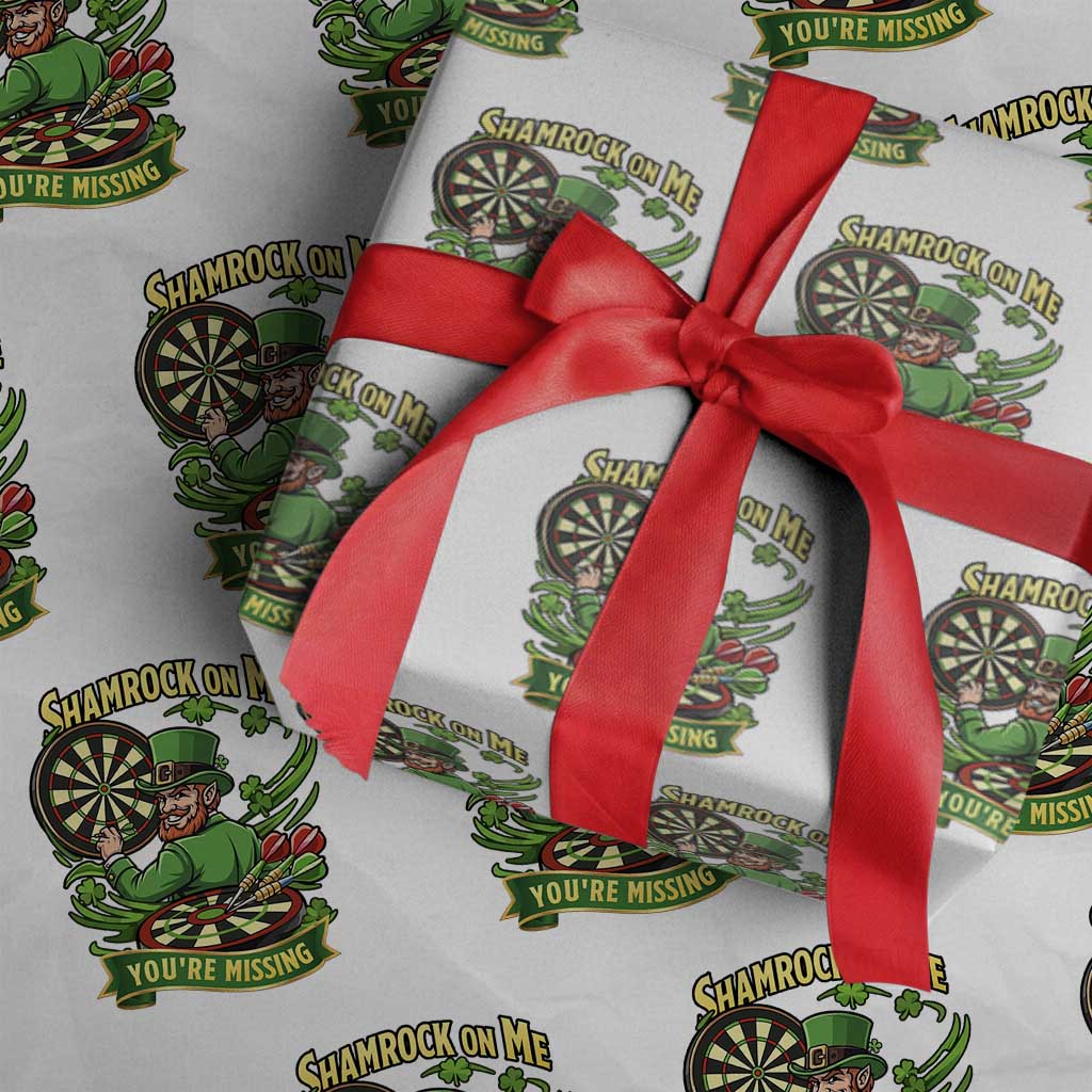 Shamrock On Me Youre Missing Wrapping Paper Roll St Patricks Day Darts Player Gift
