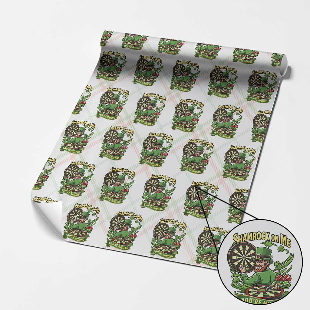 Shamrock On Me Youre Missing Wrapping Paper Roll St Patricks Day Darts Player Gift