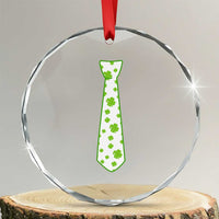 Shamrocks Tie Crystal Glass Ornament Kids St Patricks Day Costume Party Humor