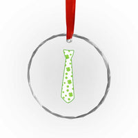 Shamrocks Tie Crystal Glass Ornament Kids St Patricks Day Costume Party Humor