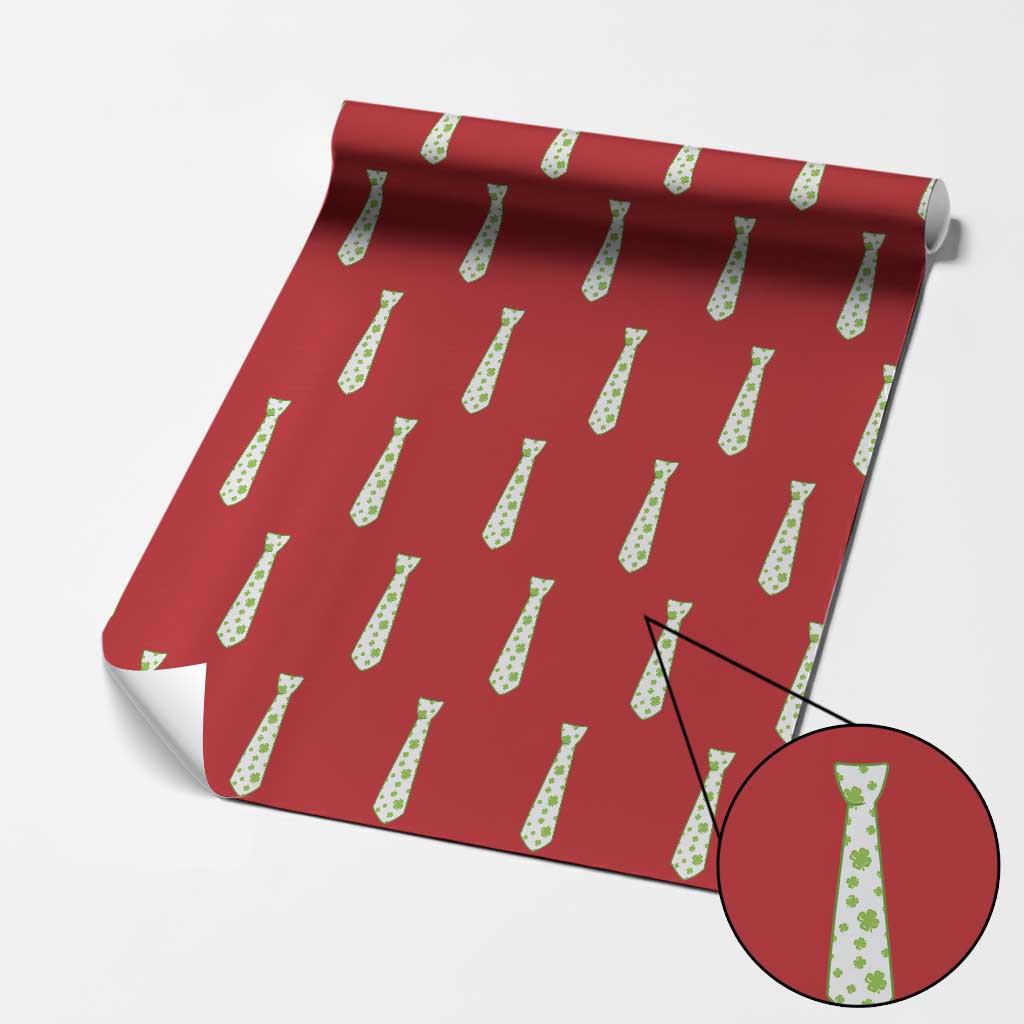 Shamrocks Tie Wrapping Paper Roll Kids St Patricks Day Costume Party Humor