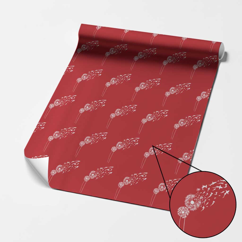 Shark Dandelion Flower for Ocean Wildlife Lover Wrapping Paper Roll