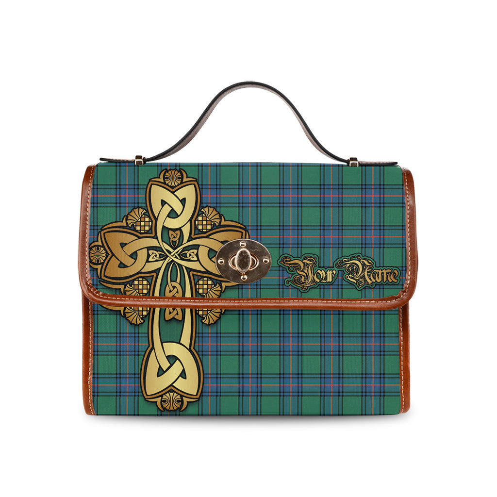 shaw-ancient-tartan-canvas-bag-personalize-your-name-with-golden-thistle-and-celtic-cross-canvas-bag