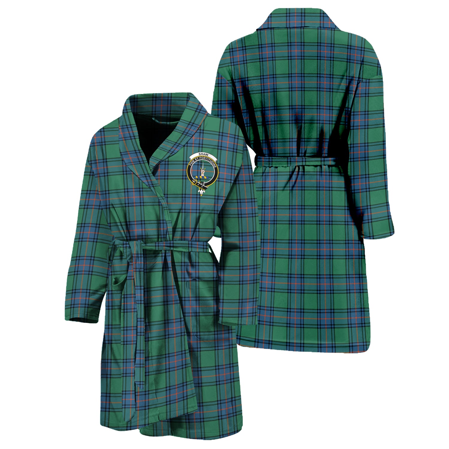 shaw-ancient-family-crest-tartan-bathrobe-tartan-robe-for-men-and-women