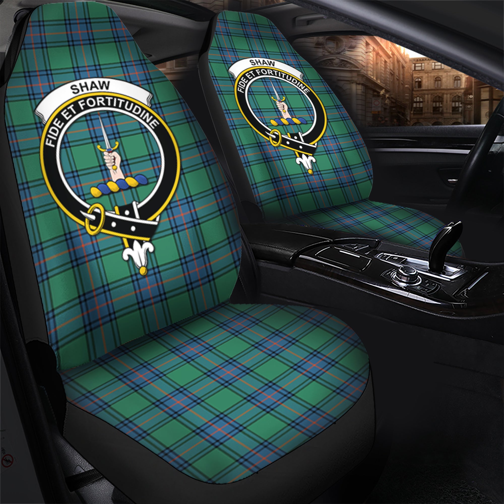 Shaw Ancient Clan Tartan Car Seat Cover, Family Crest Tartan Seat Cover TS23