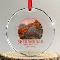 Shenandoah National Park Crystal Glass Ornament Vintage Virginia Mountain Landscape