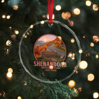 Shenandoah National Park Crystal Glass Ornament Vintage Virginia Mountain Landscape