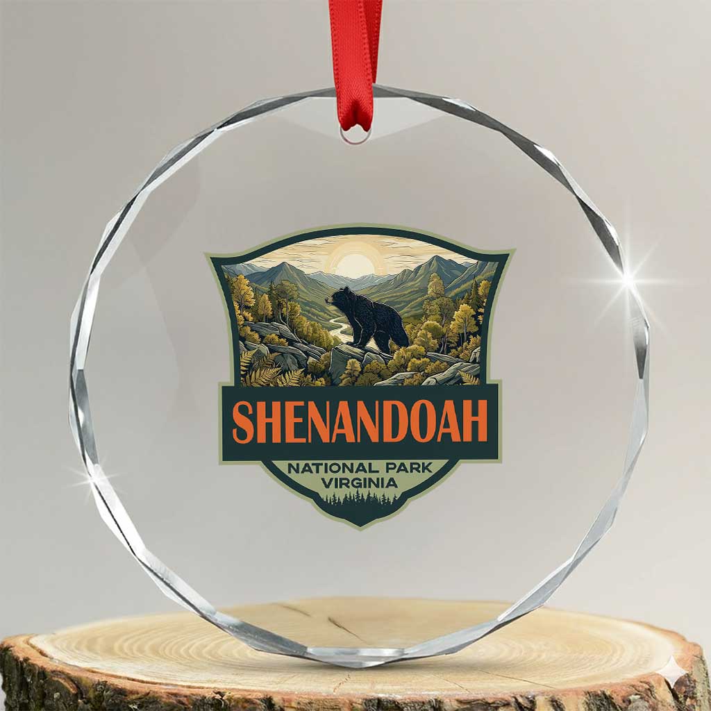 Shenandoah National Park Crystal Glass Ornament Virginia Black Bear Mountain