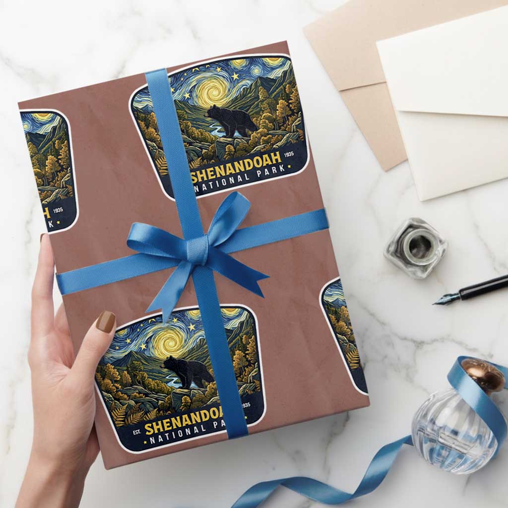 Shenandoah National Park Wrapping Paper Roll Starry Night Virginia Bear Mountain