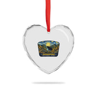 Shenandoah National Park Heart Crystal Glass Ornament Starry Night Virginia Bear Mountain