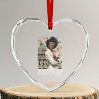 Shirley Chisholm Civil Rights Leader Quote Heart Crystal Glass Ornament Reject Stereotype