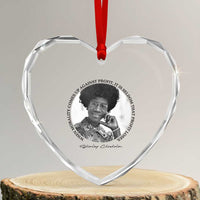 Shirley Chisholm Civil Rights Leader Quote Heart Crystal Glass Ornament When Morality Meets Profit