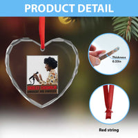 Shirley Chisholm Feminist Empowerment Heart Crystal Glass Ornament Unbought And Unbossed