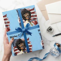Shirley Chisholm For President 1972 With American Flag Wrapping Paper Roll