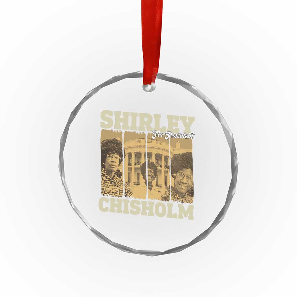 Shirley Chisholm For President Crystal Glass Ornament Historic Women Leader