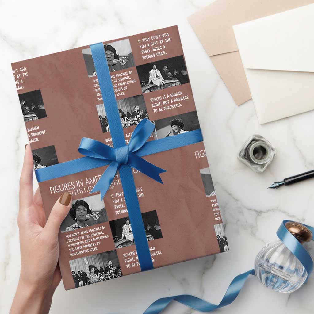 Shirley Chisholm Legacy Wrapping Paper Roll Civil Rights Woman Leader