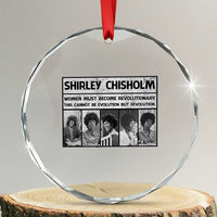 Shirley Chisholm Quote Crystal Glass Ornament Women Must Become Revolutionary