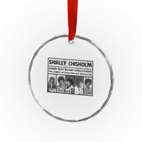 Shirley Chisholm Quote Crystal Glass Ornament Women Must Become Revolutionary
