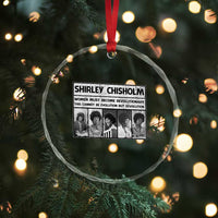 Shirley Chisholm Quote Crystal Glass Ornament Women Must Become Revolutionary